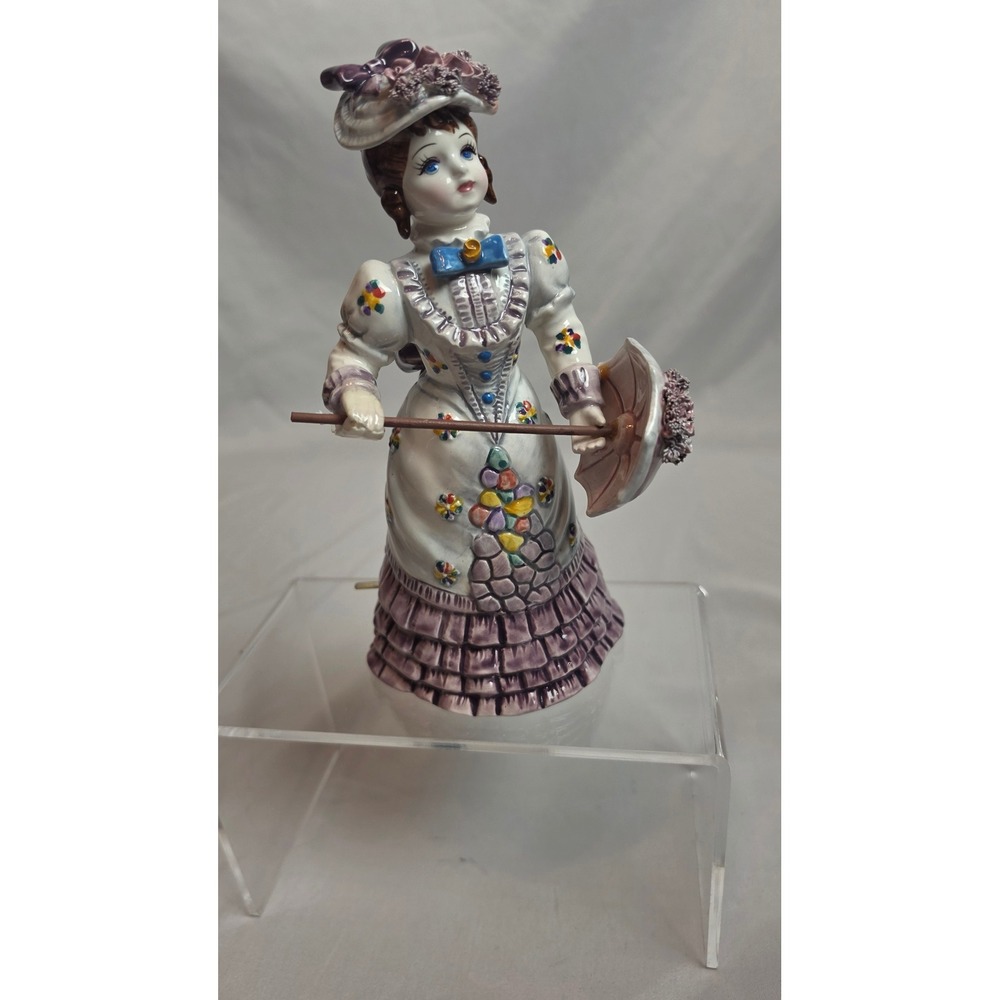 Schmid Porcelain 1993 Yamada Collection Girl with Umbrella Music Box 401/1500